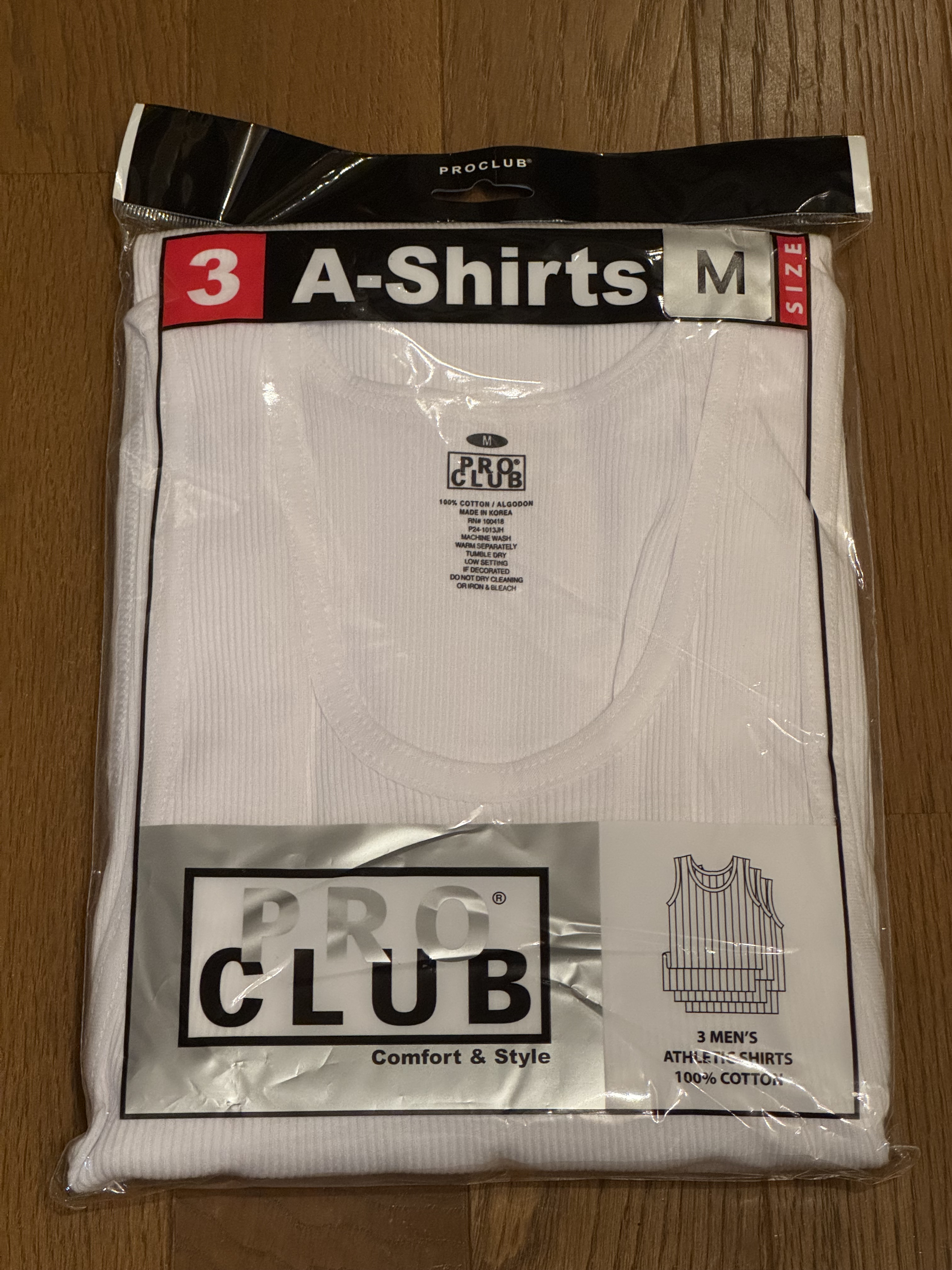 Pro Club 5.7ozタンクトップ 3枚入りパックのパッケージ画像(Mサイズ)