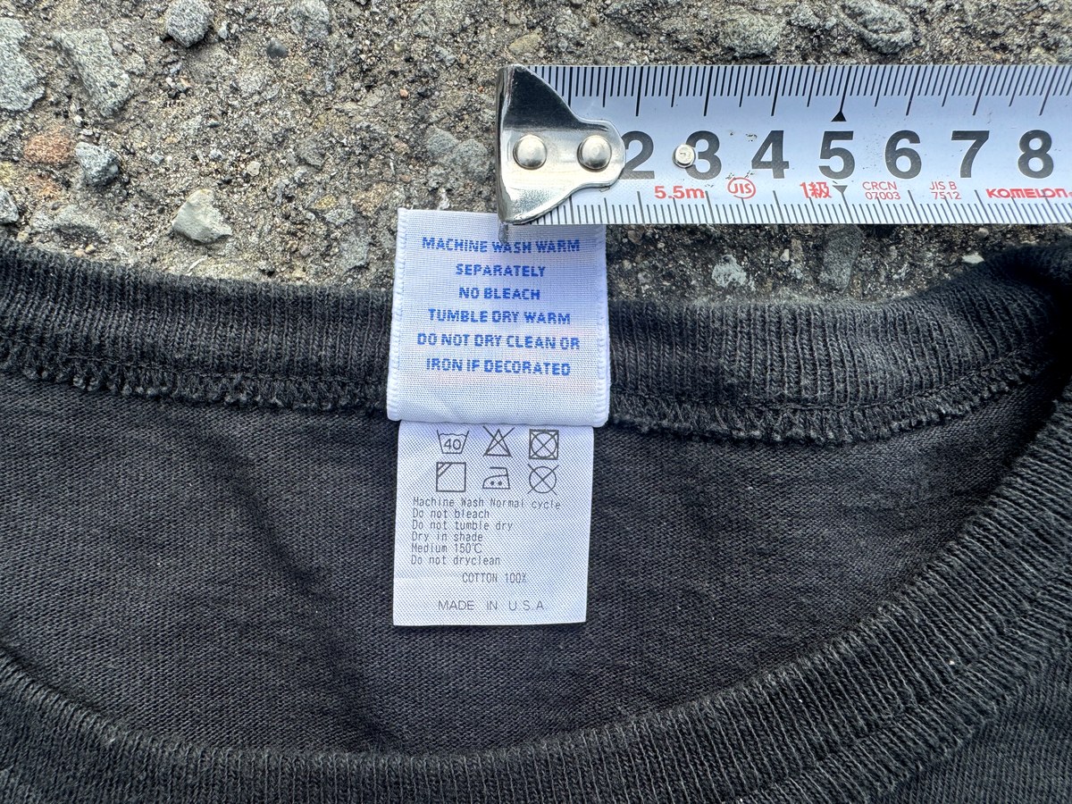 Champion T1011 洗濯表示 USタグと日本輸入タグの比較 COTTON100%