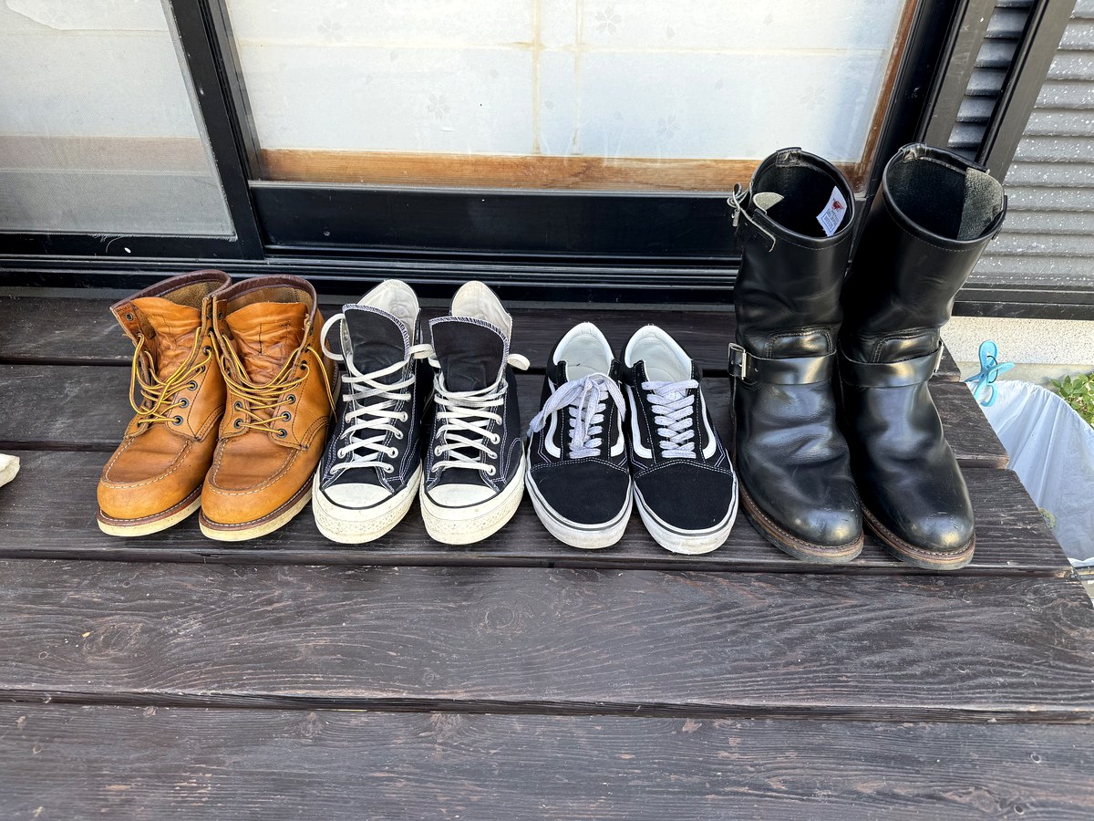 レッドウィング875とコンバースCT70とVANSオールドスクールのサイズ比較