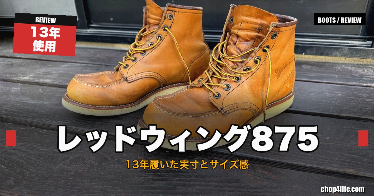 レッドウィング875 13年使用レビューのサムネイル