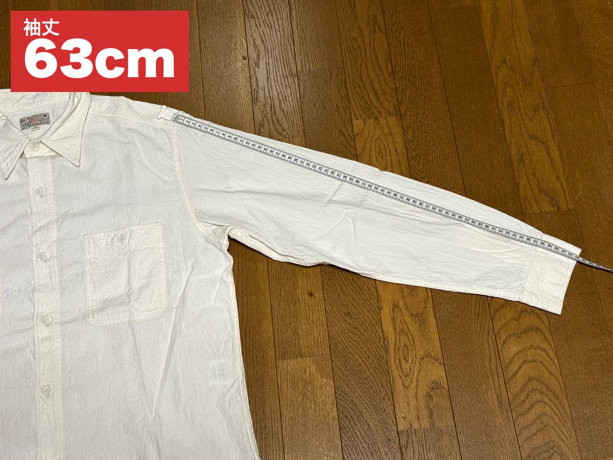 バズリクソンズBR25996の袖丈を採寸 実測63cm